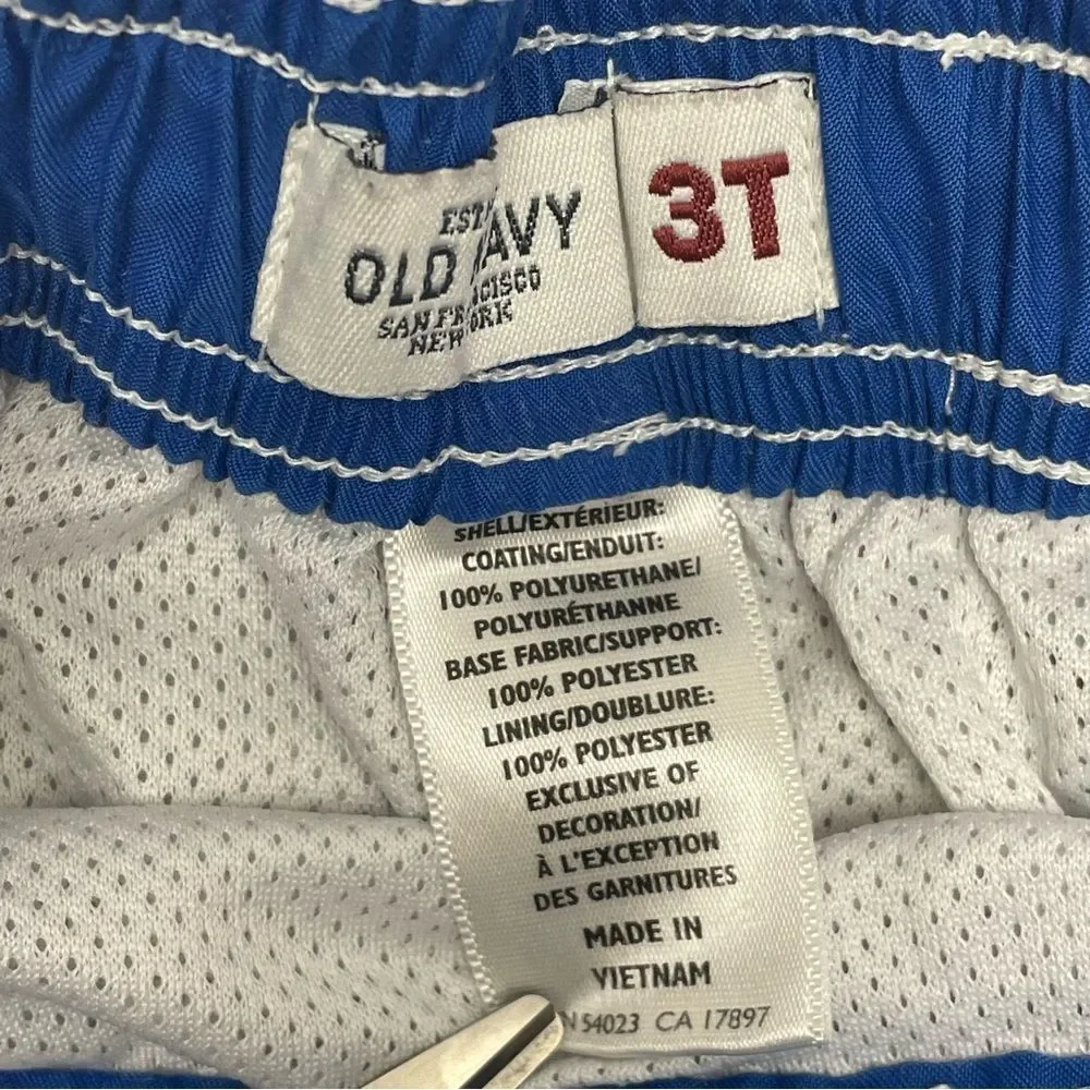 Old Navy Swim Suit Trunks Black & Blue Sharks Toddler Boy’s 3T